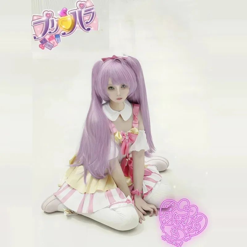 

LQManaka Laala Cosplay Anime Pripara Costume Lala Wig Girl Princess Dress Suit Adult Halloween Party Role Play Outfit for Woman