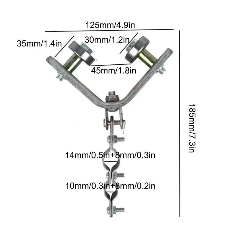 Heavy-Duty Pulley Angle Iron Support Cable Pulley Circular Bearing Trolley Steel Wire Rope Suspension Pulley for DIY System