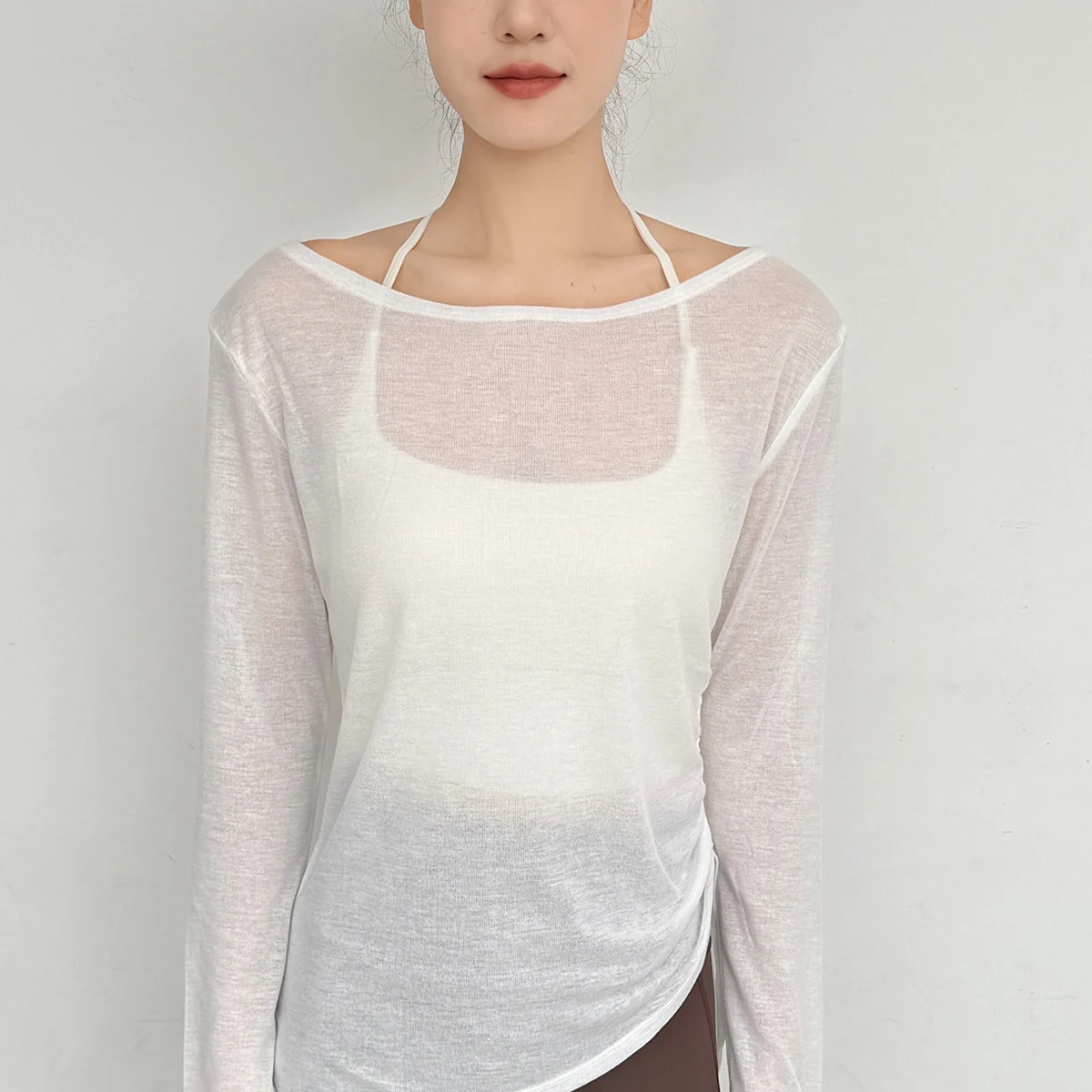 Damen Outdoor-Sportshirt Yoga-Bekleidung Fitness-T-Shirt Lauf-Yoga-Bekleidung Workout-Top Damen-Sportbekleidung Workout-Tops T-Shirt – Detail 6