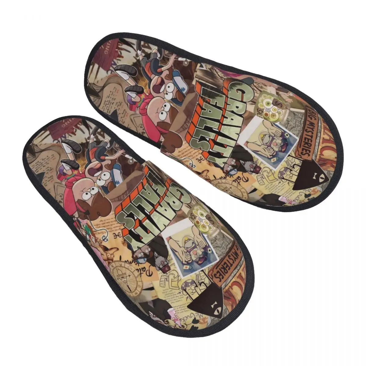

Женские домашние тапочки с принтом «Гравити Фолз», уютные теплые пушистые тапочки из комедийной пены с эффектом памяти, домашняя уличная обувь
