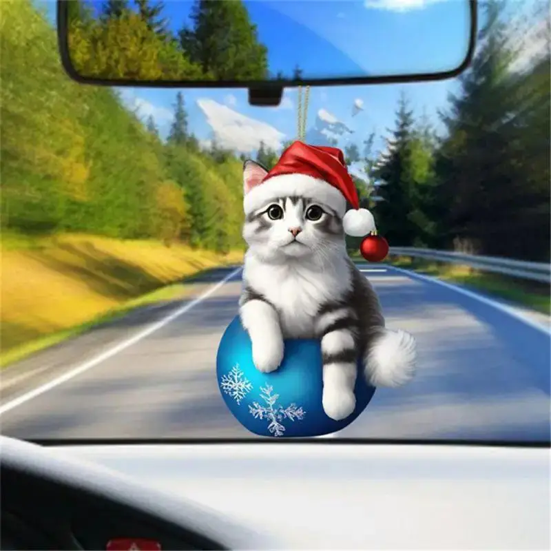 Cartoon Cute Dog Ornament Christmas Tree Decoration Car Home Hanging Pendant Home Decoration Xmas New Year Decor Gift