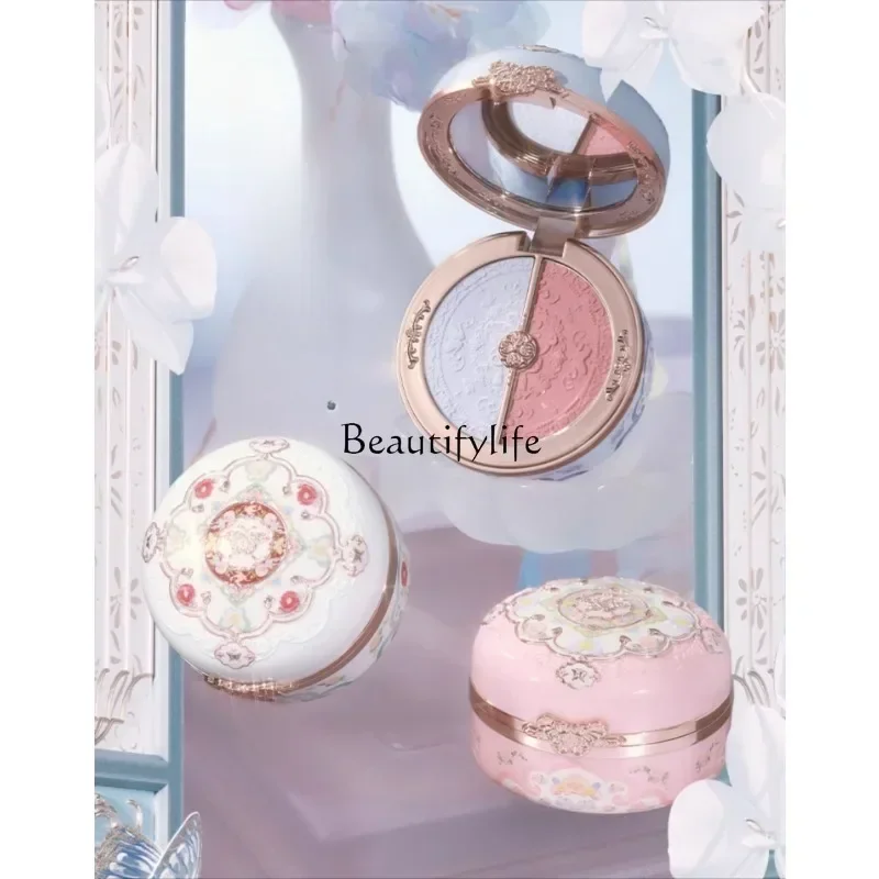 

Flower Knowledge Butterfly Cloud Shoulder Rouge Box Two-color Blush Brightens Expansion Ambient Color