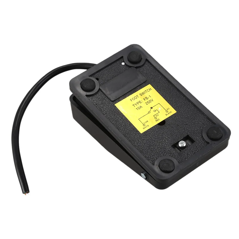 A45U 8X 220V 10A SPDT Nonslip Plastic Momentary Electric Power Foot Pedal Switch