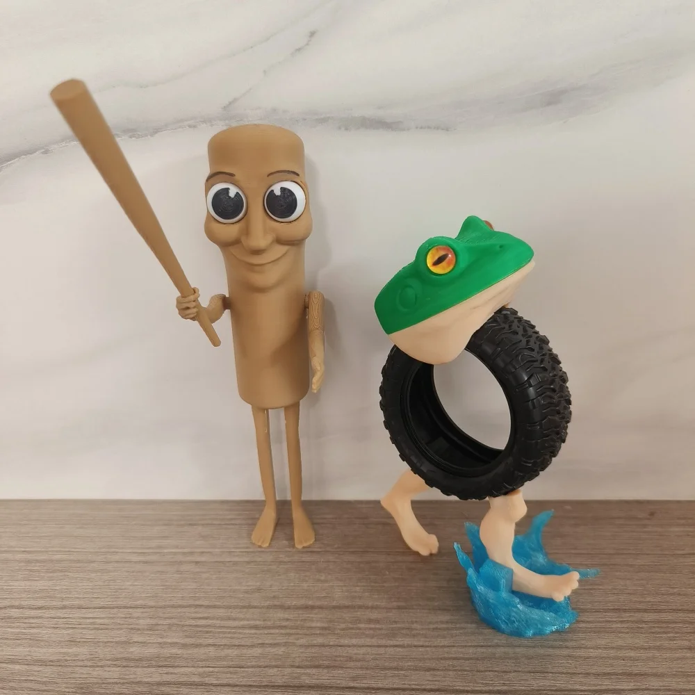 Meme-personaje divertido y digno TungTung figuras Sahur PVC Tun Tun Tung Sahur Figuras moda Animal modelo juguete regalo de cumpleaños