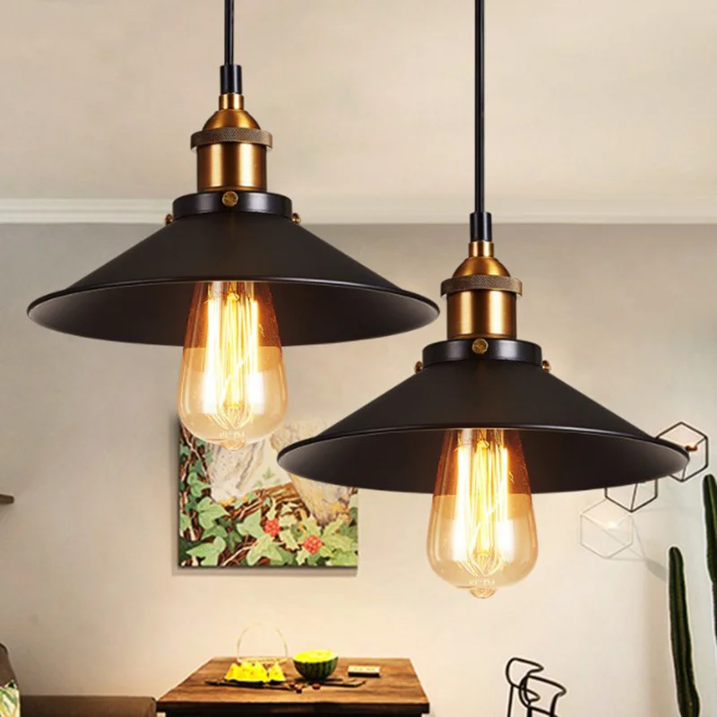 

Vintage LED Iron Lampshade Retro Chandeliers Russia Pendant Lights for Loft Kitchen Dining Bedroom Home Lighting Hanging Lamp
