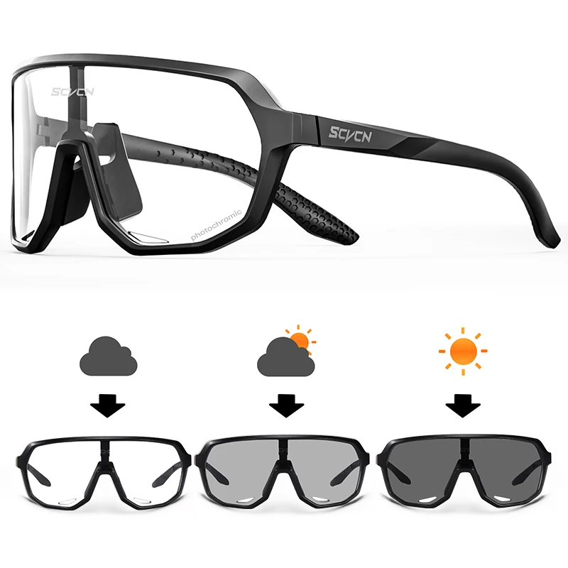SCVCN Radfahren Gläser UV400 Photochrome Sonnenbrille Männer Sonne Mountainbike Straße Fahrrad Brillen Sport Laufen MTB Zyklus Gogg 8