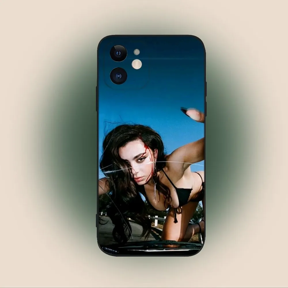 Charli XCX  Phone Case For iPhone 15,14,13,12,11,Plus,Pro Max,XS,X,XR,SE,Mini,8,7 Soft Silicone Black Cover