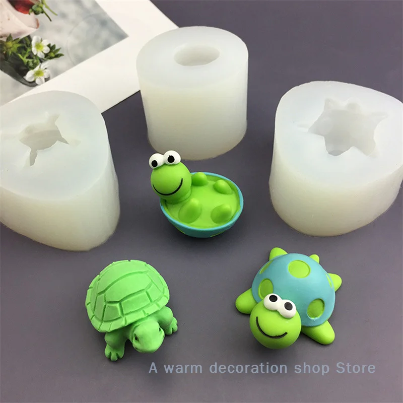 

Cartoon Turtle Silicone Mold DIY Simulation Animal Model Fondant Chocolate Cake Decoration Kitchen Baking Tool Candle Soap Mold