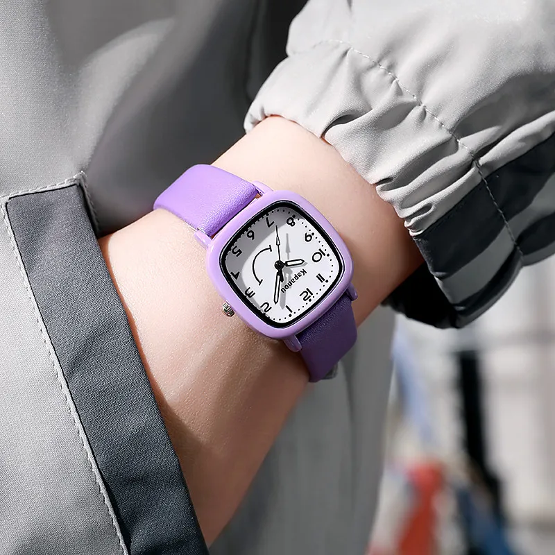 Student-Friendly Ladies' Watch – Square Design with Anti-Drop Strap for Exam Success!