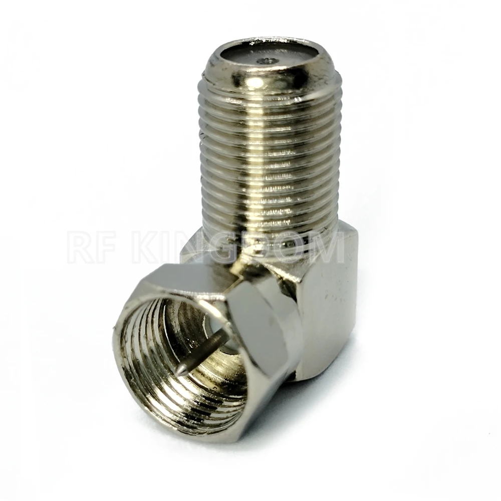 F Male to F Female Right Angle Adapter Socket Cable SAT TV Adapters 90 Degree RF Coaxial Connector