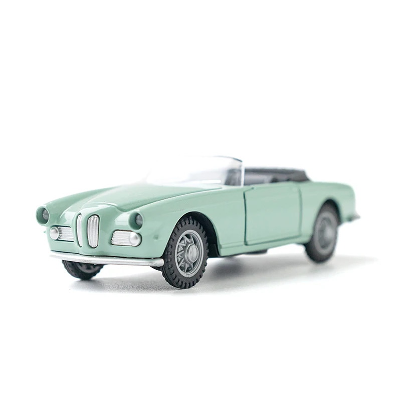 Modelo de coche clásico convertible de aleación fundida a presión 1:36, réplica de vehículo con función de retroceso para colección, regalo, juguete.
