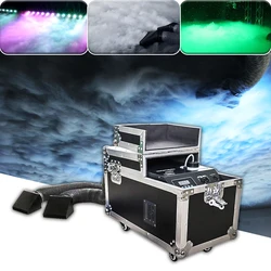 2000W Double Head Water Low Fog Machine Water Base Fog Machine Low Lying Dry Ice Effect With Water Tank Stage Equipment DJ Show