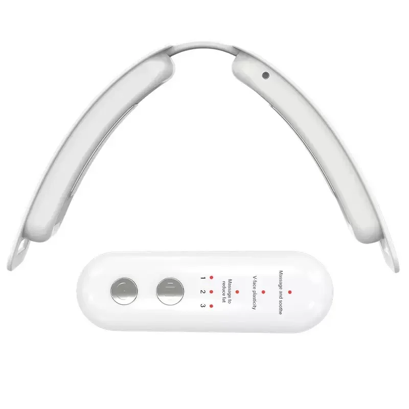 Dispositivo per il lifting del viso EMS Terapia fotonica a LED Vibrazione Massaggiatore facciale Viso dimagrante Rimozione del doppio mento Cintura di sollevamento linea V Cura della pelle