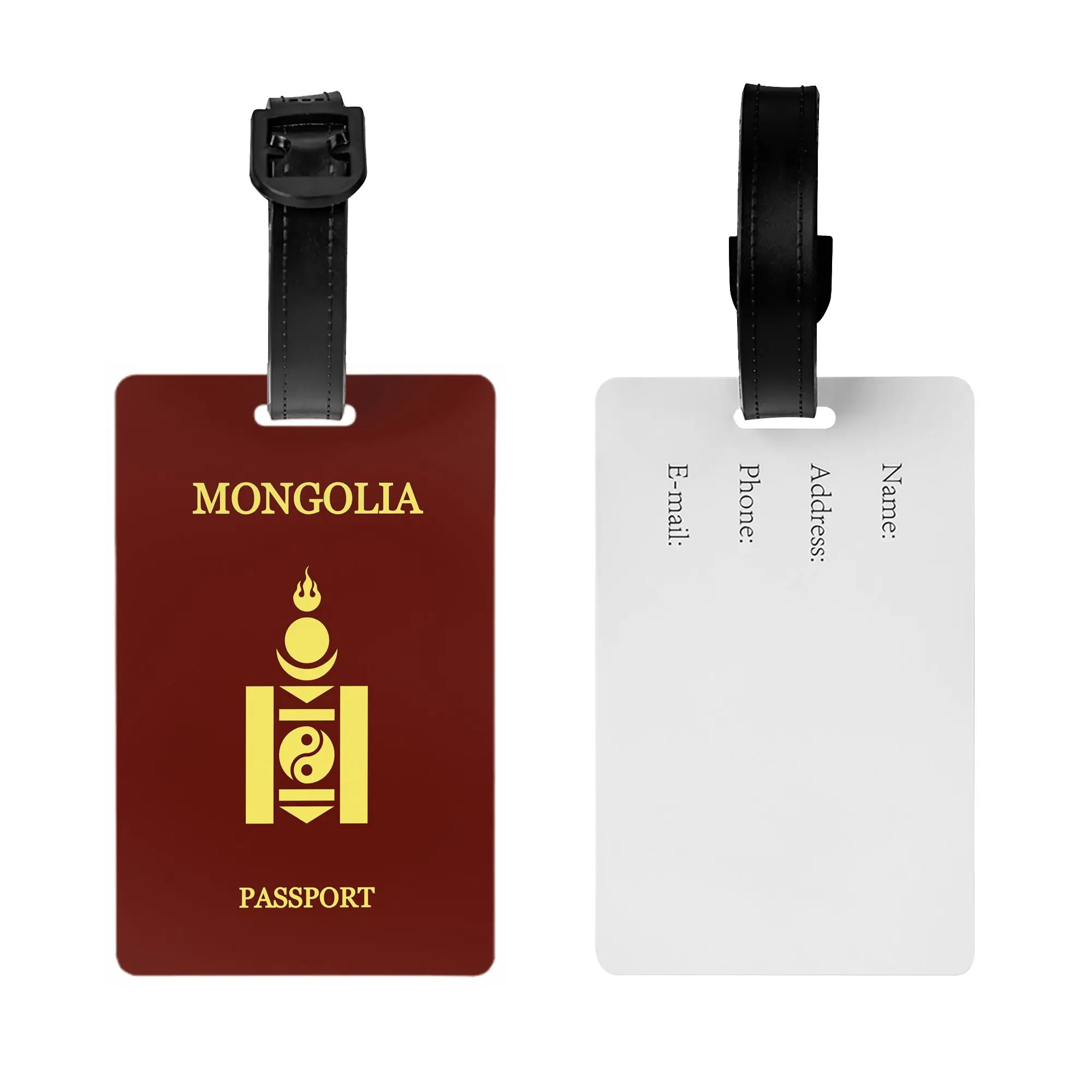 Mongolia passport Luggage Tag  Suitcase Baggage Privacy Cover ID Label