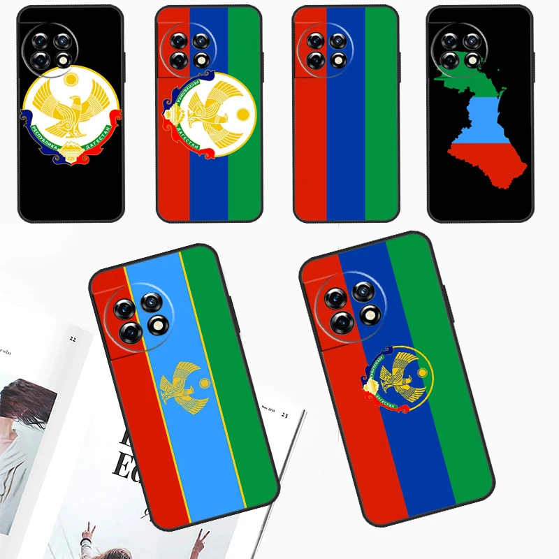 Dagestan Flag Coat Of Arms Case For OnePlus 12 11 9 10 Pro 9RT 10T 10R 12R OnePlus Nord N10 N20 CE 2 3 Lite 2T Coque