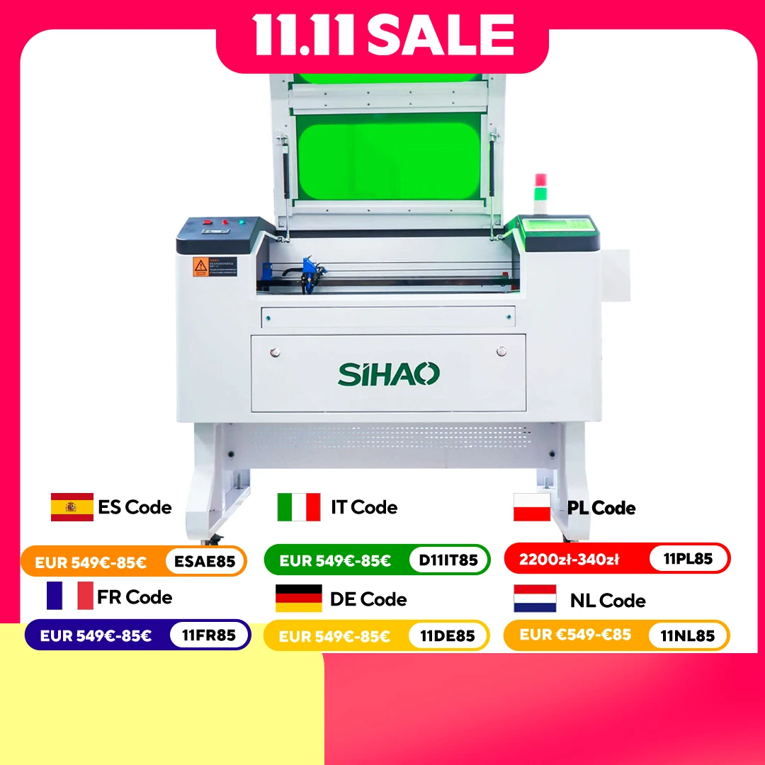 VEVOR 100W CO₂ Laser Engraver & Cutter Safe Operation with LightBurn/AutoCAD Support (Windows/macOS/Linux)