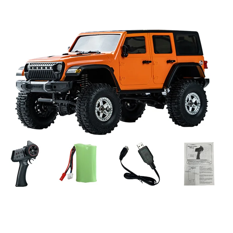 

MYMF-1:18 Масштаб RC Модель автомобиля Моделирование Jeep 2.4G Полномасштабный внедорожный гусеничный автомобиль с дистанционным управлением Подарок Оранжевый