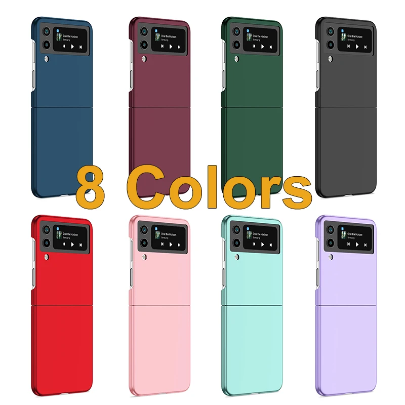 Phone Case for Samsung Z Flip 5 4 3 2 Ultra Thin Anti-Fingerprint Shockproof Hard Cover Case for Z Flip Phones