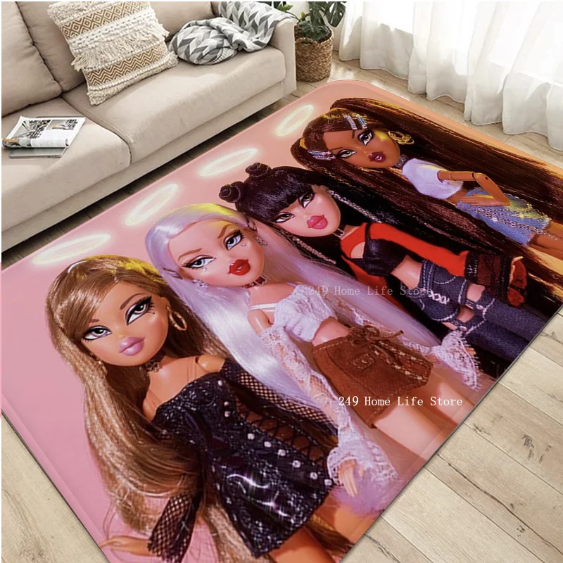 Bratz Dolls Long Rugs Non-Slip Laundry Room Mat Laundry Decor Balcony Child Living Room Modern Home Decor