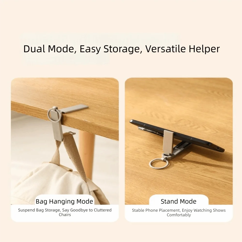 Zinc Alloy Desk Mount Hook Mini Clamp-on Desk Edge Backpack Hanger Strong Load-bearing Easy To Install