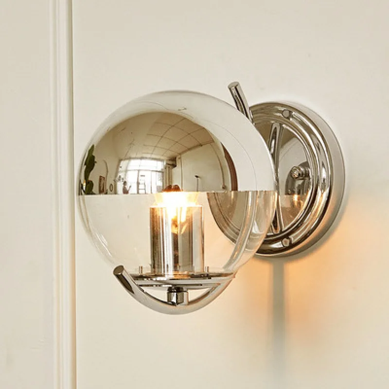 

Modern Minimalist Vintage Creative Wrought Iron Glass Pendant Light for Bedroom and Dining Room