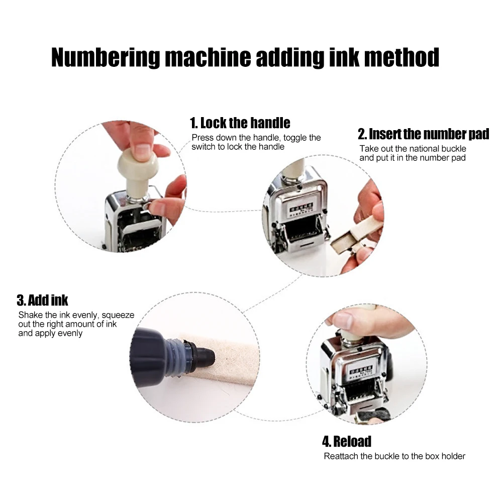 Automatic Numbering Machine 7506 6-Digit Number Coding Page Digital Stamping Machine Number Coding Machine