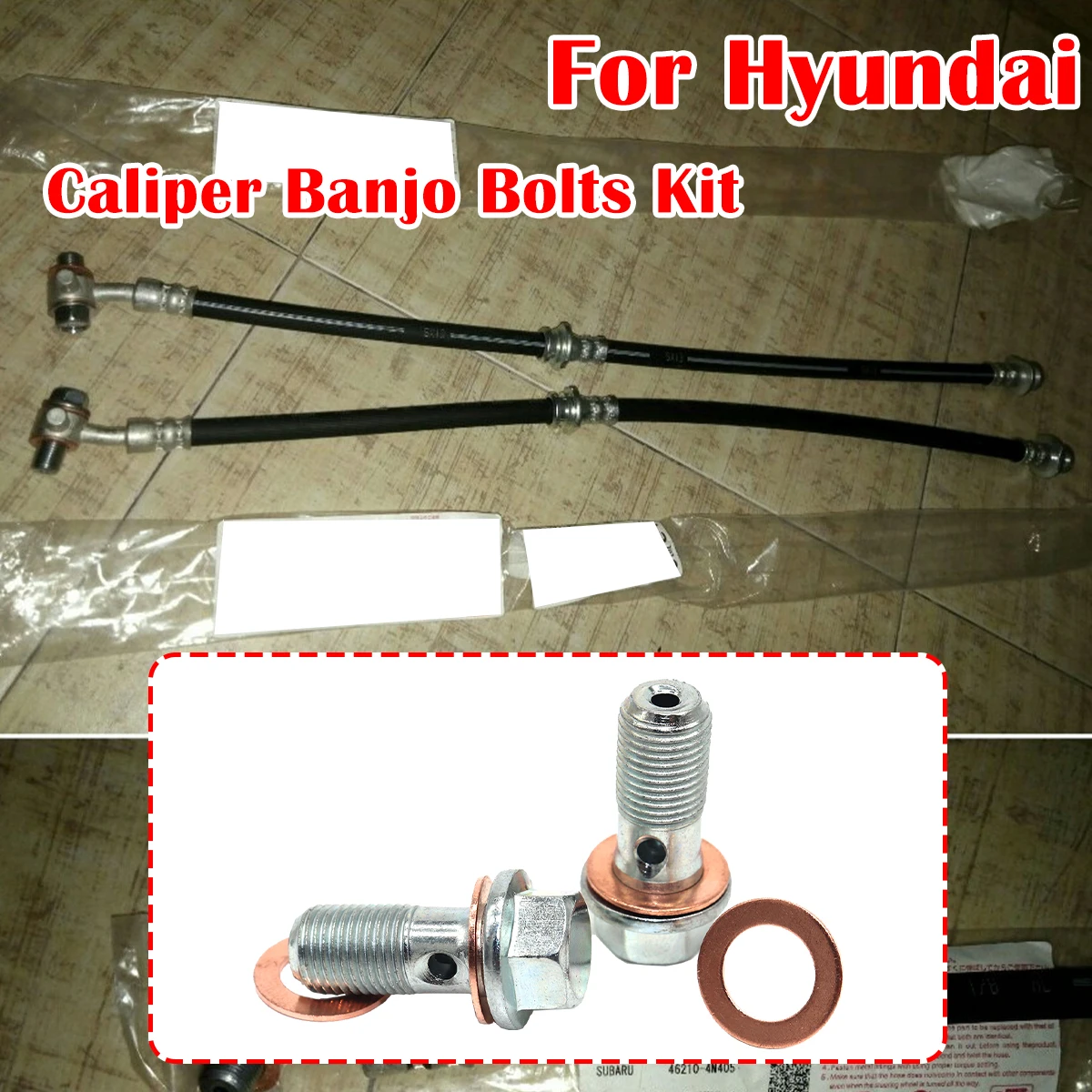 

For Hyundai i10 i30 i40 i800 Santa Fe Terracan Caliper Hose Lines Banjo Fittings Bolts Copper Sealing Crush Washers Replacement