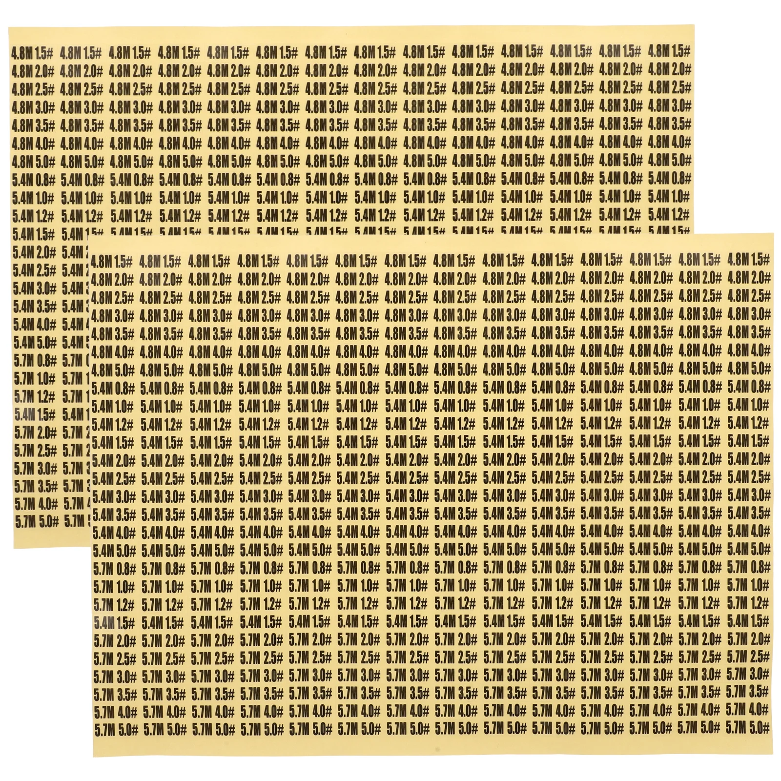 

2 Sheets Fishing Line Number Sticker Paper Self-Adhesive Organizing Tool For Angling Gear Reusable Stickers Sea Tackle