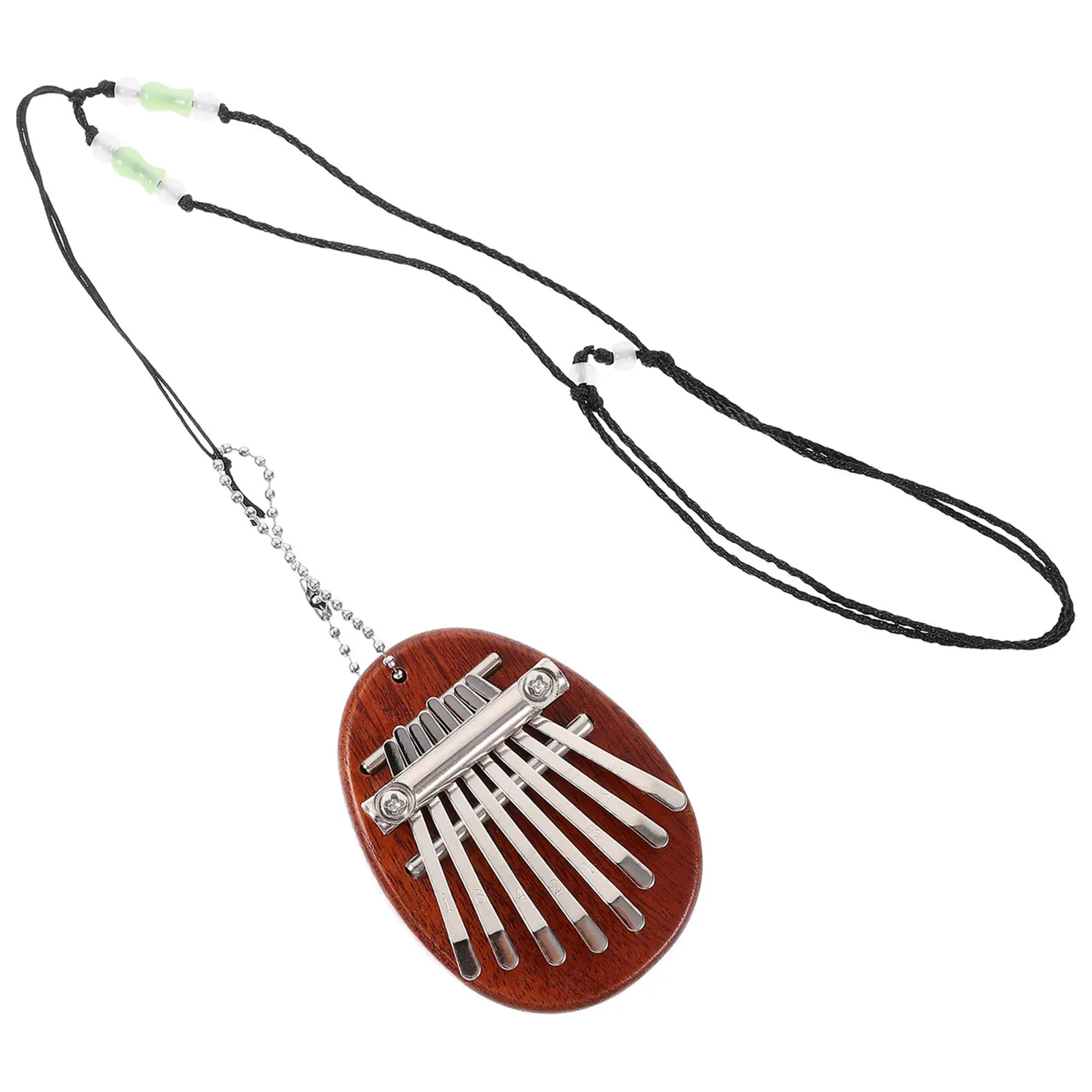 Mini Kalimba 8 Key Thumb Piano Solid Wood Musical Instrument for Beginners Finger Coordination and Relaxation