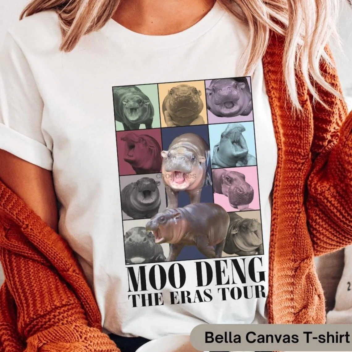 Moo Deng Shirt funny moo deng cute moo-deng moodeng tshirt moo-deng hippo moo deng memes moodeng t-shirt Moo Deng Bootleg TShirt