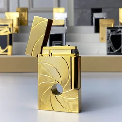 New commemorative edition single and double flame luxury lighter Ping Sound natural paint cigarette smoking butane lighter 18111