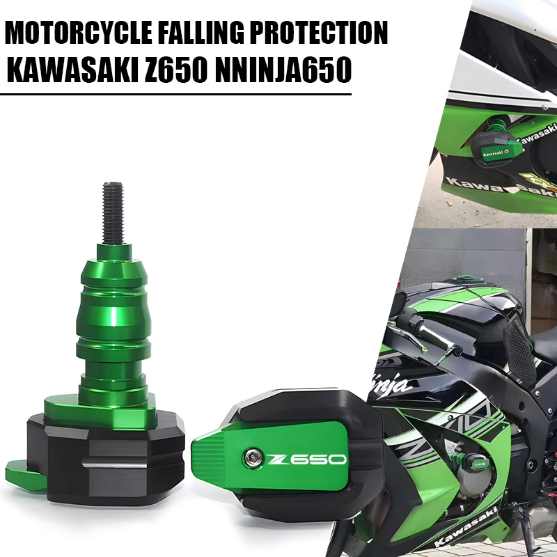 

For Z650 NINJA 650 Z 650 2017-2023 2024 Motorcycle Falling Protection Frame Slider Fairing Guard Crash Pad Protector
