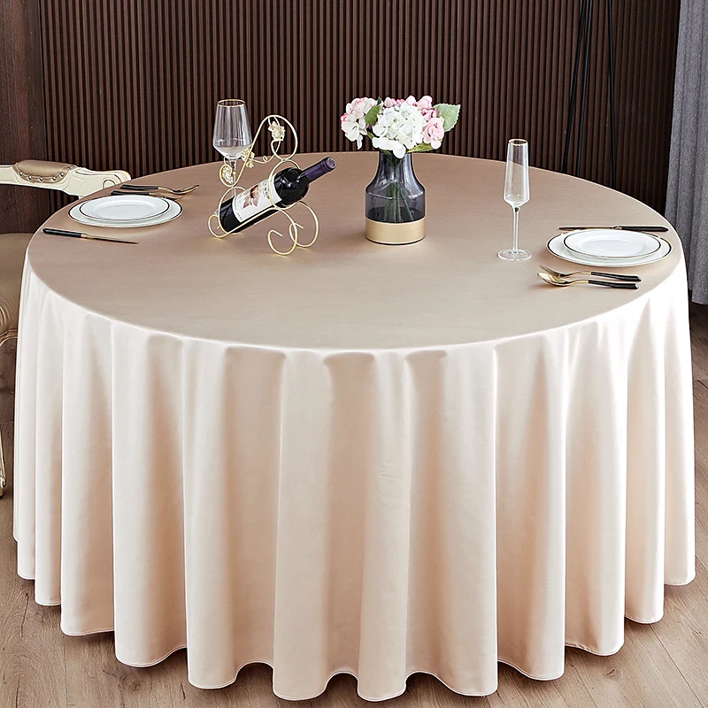 4FT/6FT Round Table Cover Hotel restaurant dining banquet circular tablecloth high-end satin Protective covers