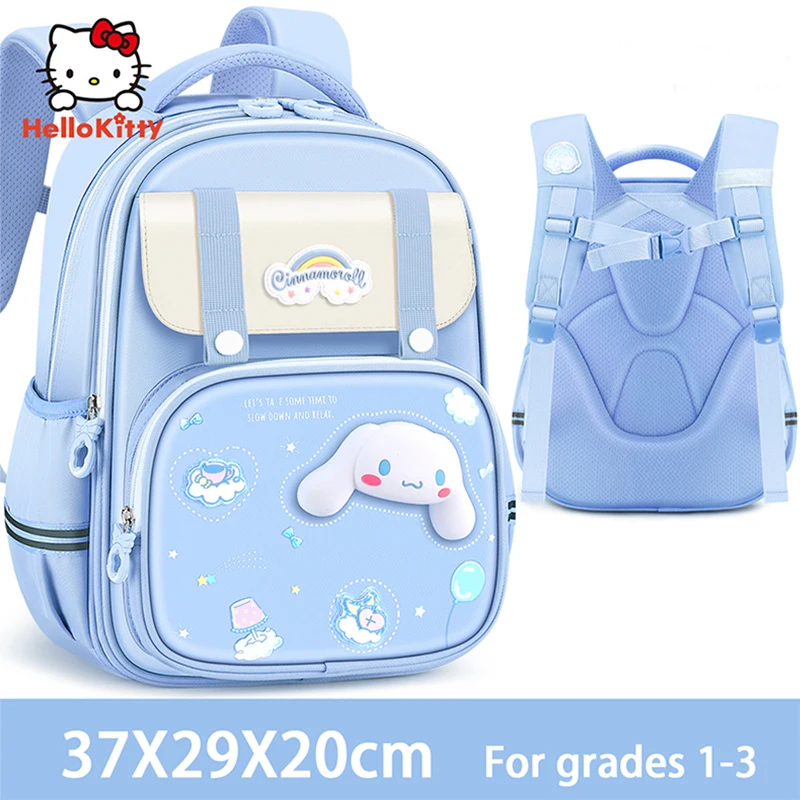 Miniso Cinnamoroll Schoolgirl Cartoon Schoolbag Elementary Student Grade 3-6 School Bag Pupils Backpack Girls Girl Children Gift