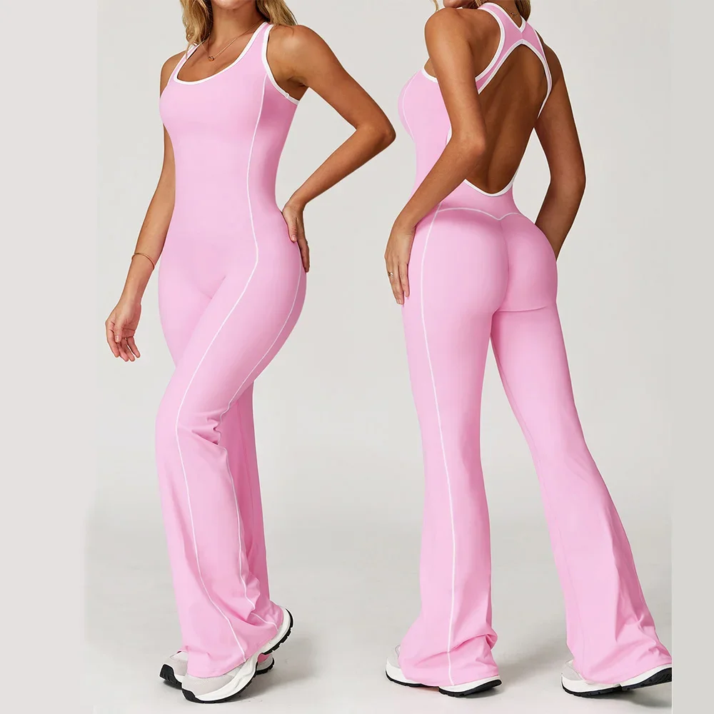 

Gym Jumpsuit Fitness Suit Women's Rompers Sports Set Sports Overalls For Woman Tracksuit Yoga Clothing Zipper Workout Sportswear
