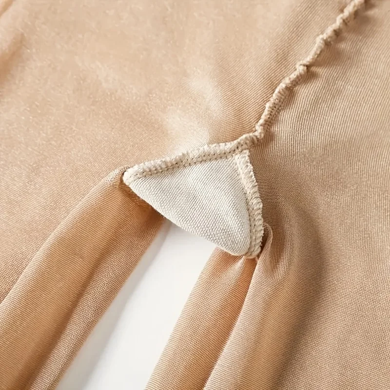 بنطال ضيق عالي الخصر عاكس 70D، لباس ضيق لامع، جوارب طويلة سميكة ودافئة، مناسبة للتجمعات والحفلات