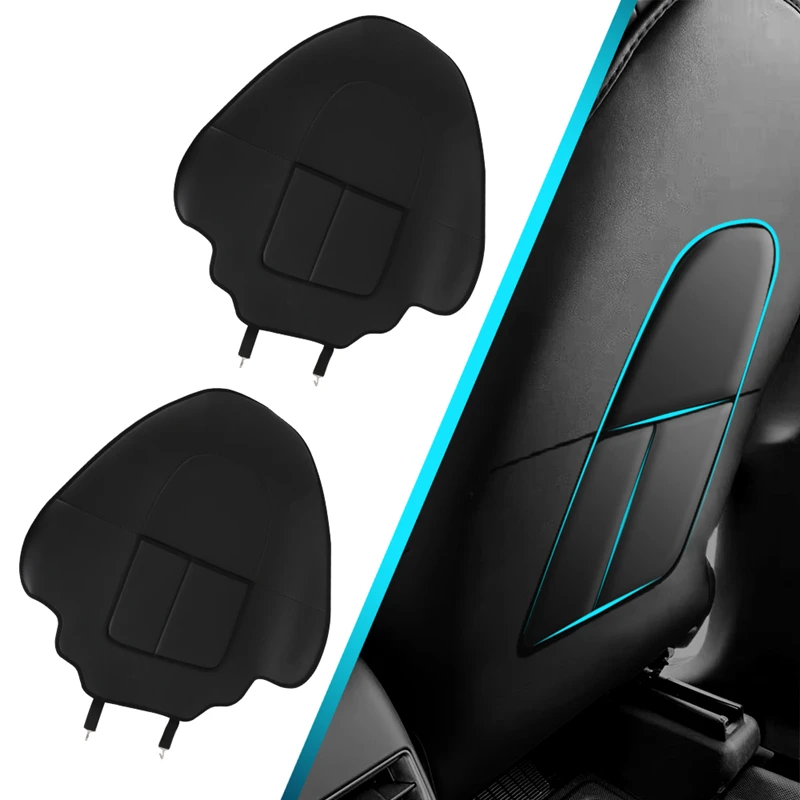 

Защитная накладка на спинку сиденья автомобиля с сумкой для хранения для Tesla Model 3 Y, кожаные противоударные накладки, детские защитные коврики против грязи