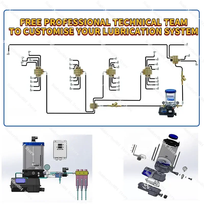 Automatic grease central lubrication system Progressive lubrication pump grease auto electric grease pump For Excavator Loader