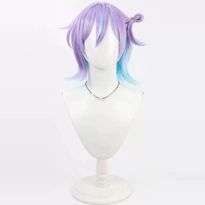Vtuber Hoshimichi Akira Cosplay Wig Short Heat Resistant Synthetic Hair Halloween Party Role Play + Wig Cap