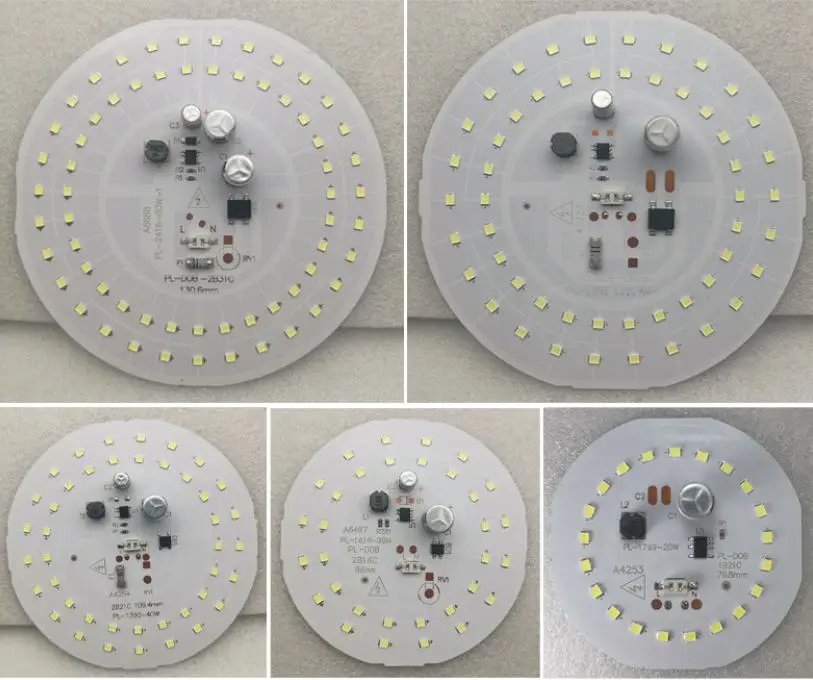 For Ceiling Light Source Square Round PCB Board Panel Light 1 Piece LED Panel Light AC220V Driver-Free 15W 18W 24W 40W 50W 60W