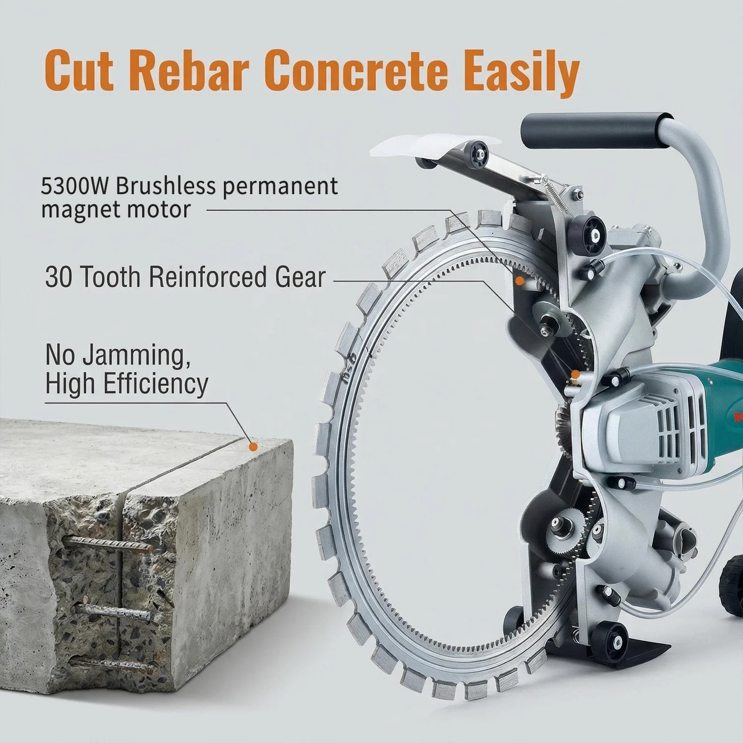 Applicable to Energy Conservation 50/60Hz 220-240V AC Ce Certified 410mm Brushless Electric Ring Saw Machine for Wall Cutting
