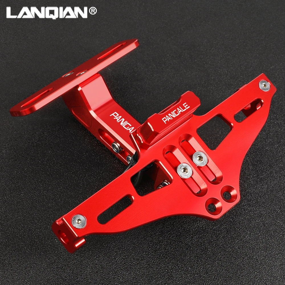 

For DUCATI Panigale 1299 1199 959 899 V2 V4S V4R V2 Adjustable Rear Frame Holder Bracket Motorcycle Angle License Number Plate