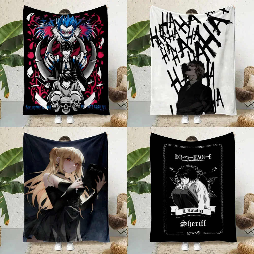 Mantas de Picnic con estampado de Anime de Death Note, cómics clásicos, manta cálida, suave y cómoda, viaje en casa, regalo de cumpleaños