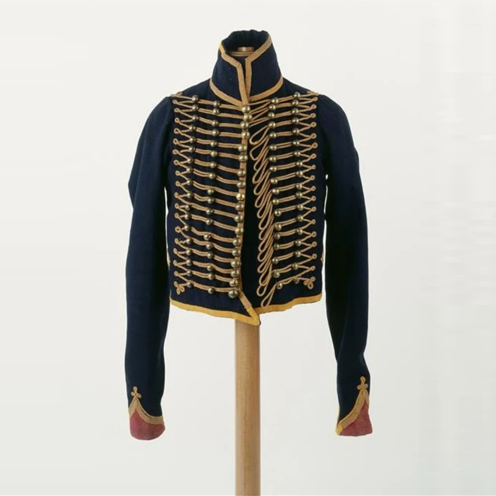 

18th Century General Costume Historical Napoleonic Military Hussar Jacket Victorian Colonial Royal Officer Soldier Uniform Coat