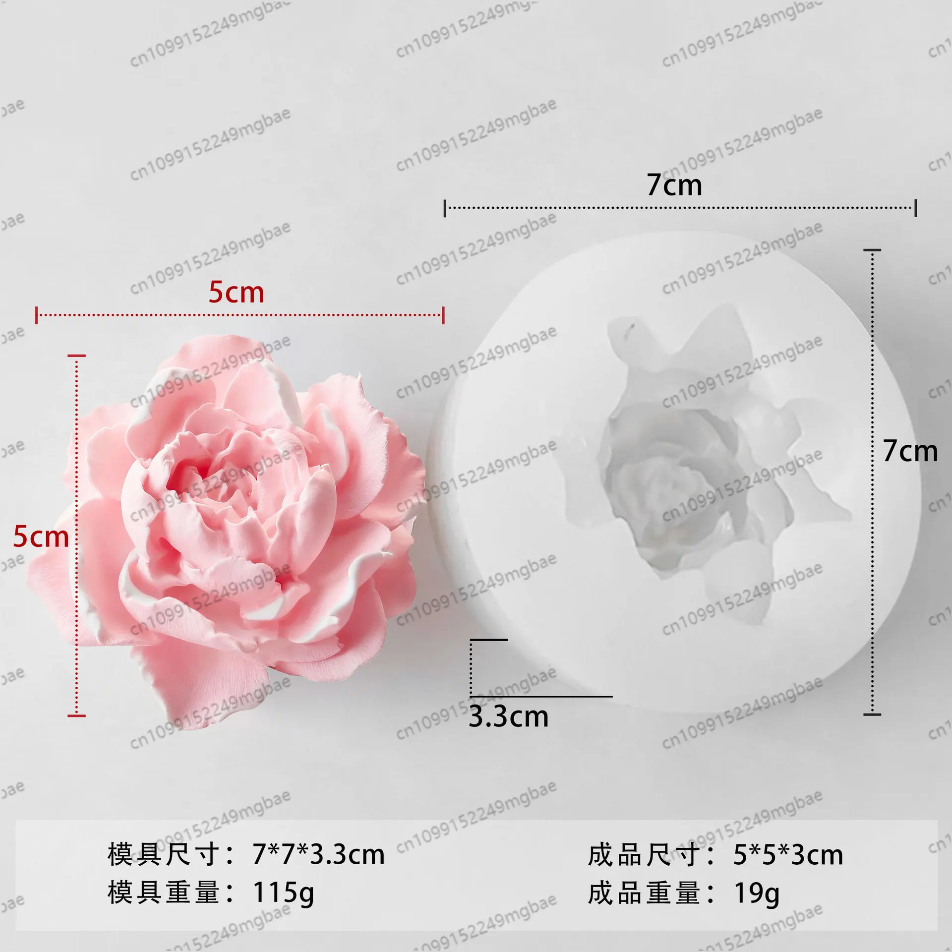 Flower scented candle silicone mold DIY jasmine flower diffuser stone handmade soap gypsum glue abrasive tool