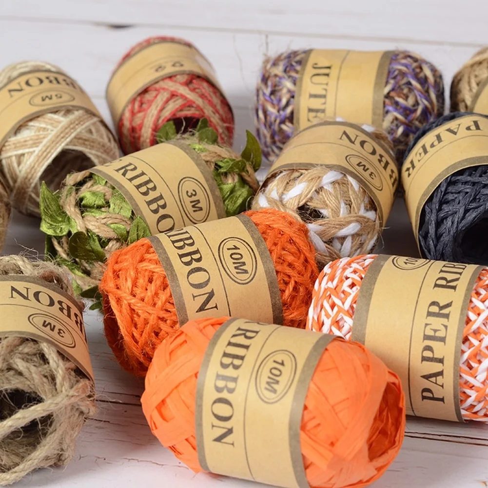 

Boxed 24 Rolls For For BRAIDED Hemp Rope Paper Cord DIY Craft String for Tags Strong For BRAIDED Multi Strand Design for Crafts