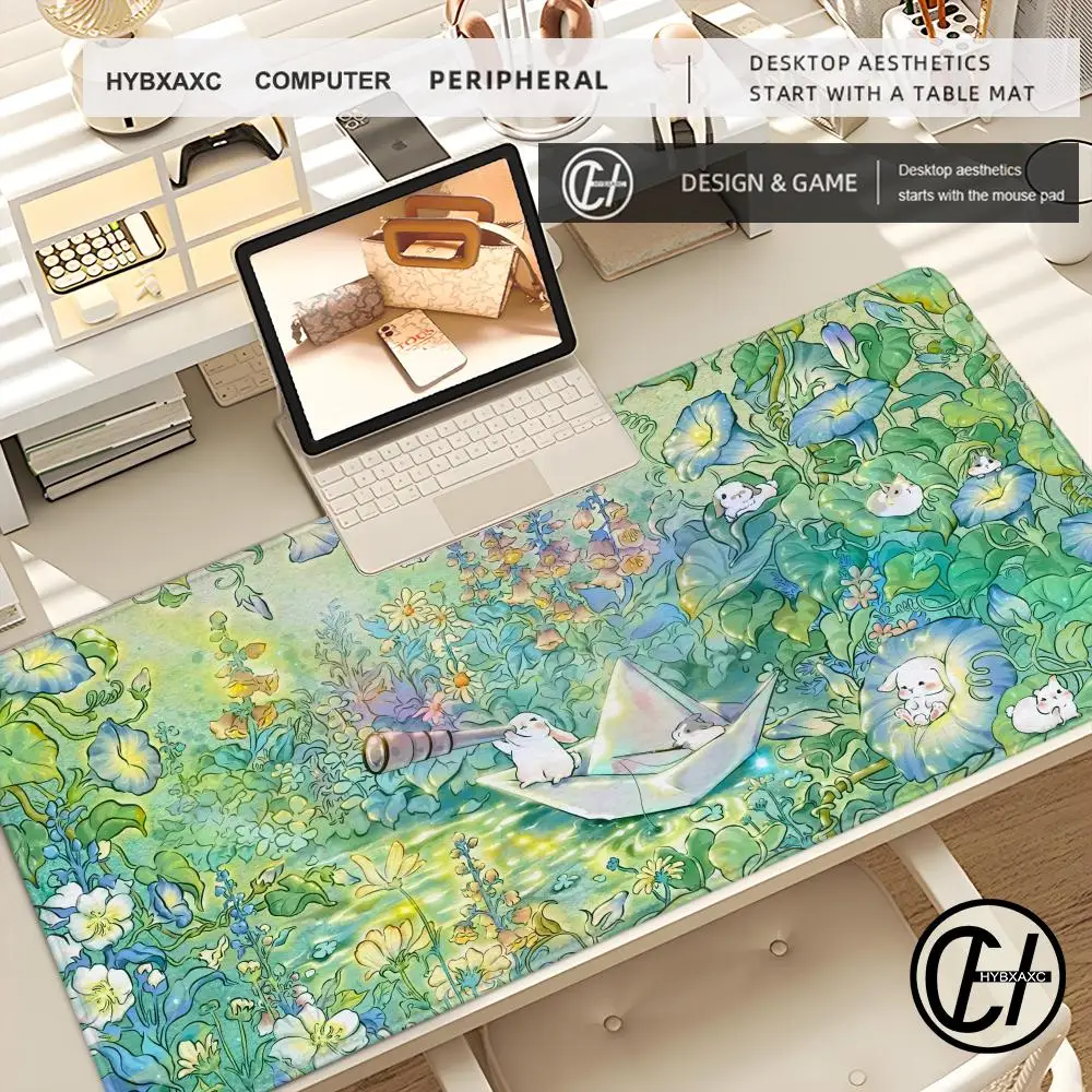 HYBXAXC Gamer Soft Office New MousePads Keyboard Pad Mouse Mat Carpet Table Mat Desktop PC carpet Large Bunny Rabbit Mouse Pad