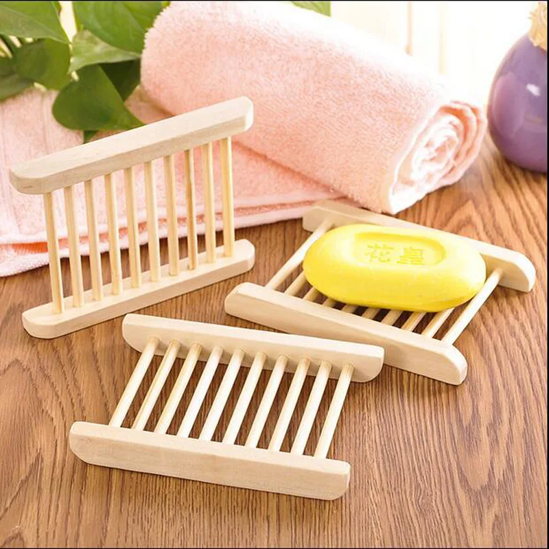 Wooden  Box Draining  Holder Simple Wooden  Rack Handmade  Natural Soap Drying Rack Wooden Soap Holder