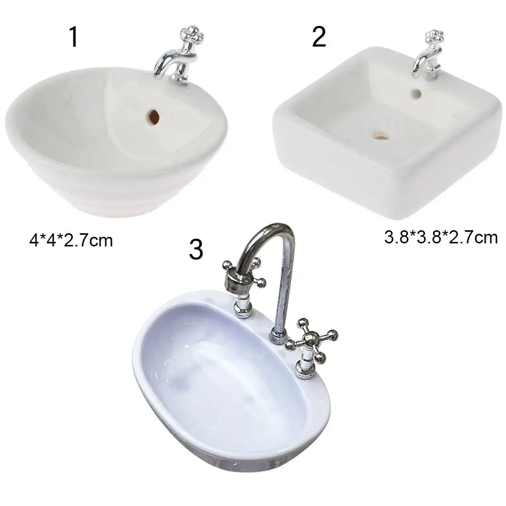 European-style Photography Props Simulation Closestool Miniature Toilet Bathtub Washbasin Dollhouse Bathroom Doll Accessories
