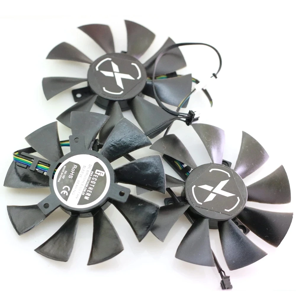 FY09010M12LPA DC12V 86mm 4wire 4pin For XFX RX6700XT 12GB Speedster Graphics Card Cooling Fan